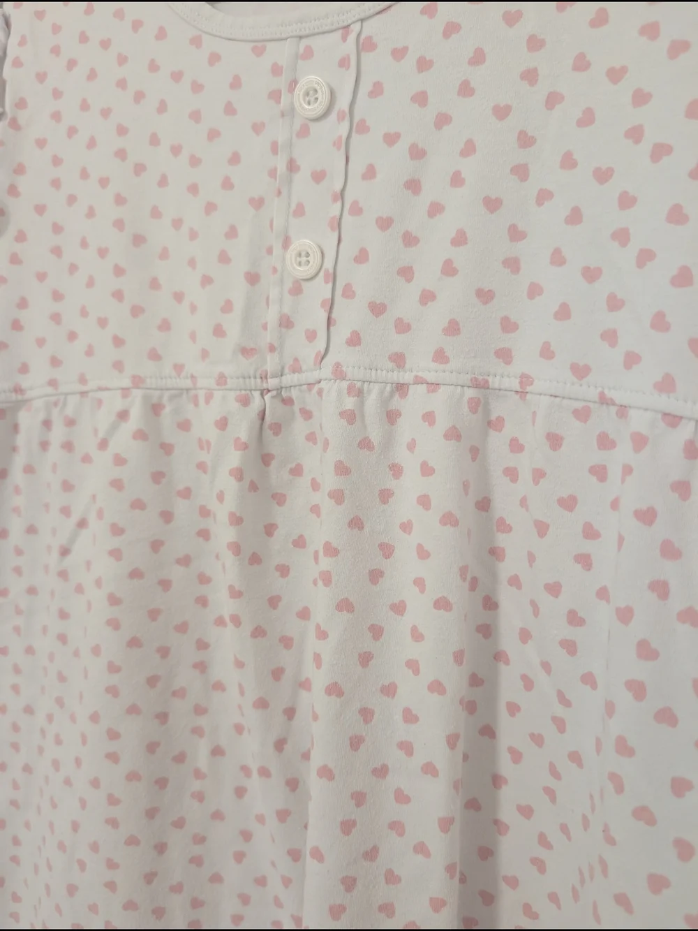 Girls Size M Nightgown Lot 2 Pink Heart Ruffle Sleeveless Pajama Dresses